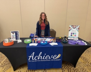 Dani tabling at the Shaping the Future Conference.